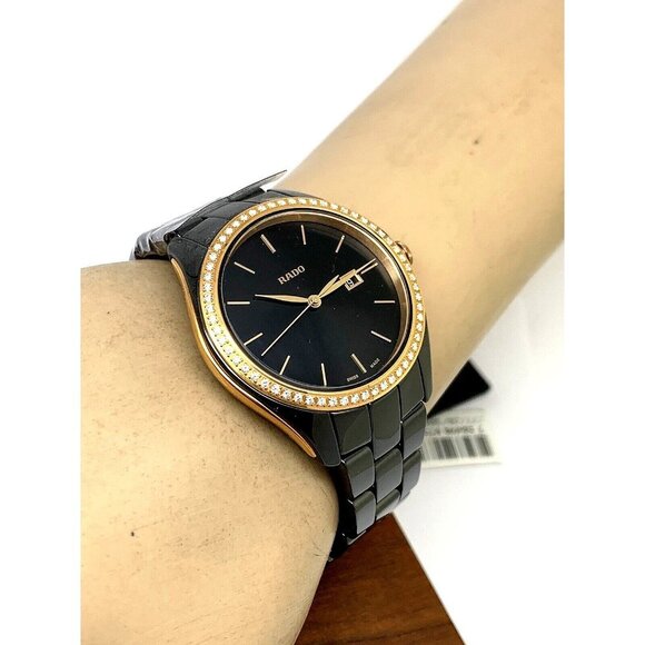 Rado Womens Watch R32123152 Hyperchrome Swiss Quartz Diamond Bezel Black… - Picture 5 of 13